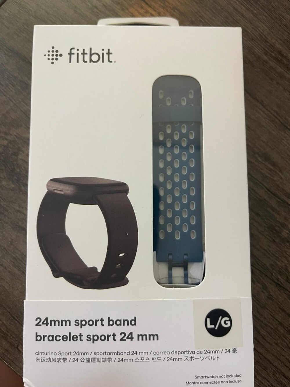 NIB Fitbit 24mm Sport Band Bracelet, Large/Grand, New in Box